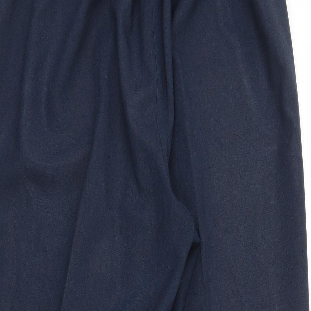 Preworn Womens Blue   Dress Pants Trousers Size 14 L28 in