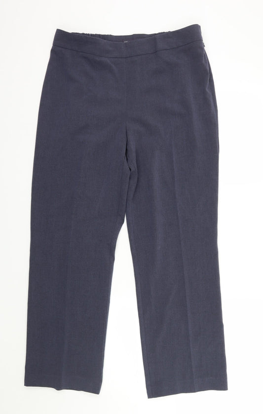 M&S Womens Black   Dress Pants Trousers Size 14 L26 in