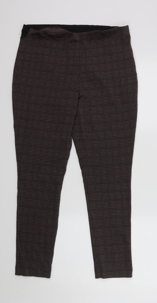 French Connection Womens Red Check  Dress Pants Trousers Size XL L26 in