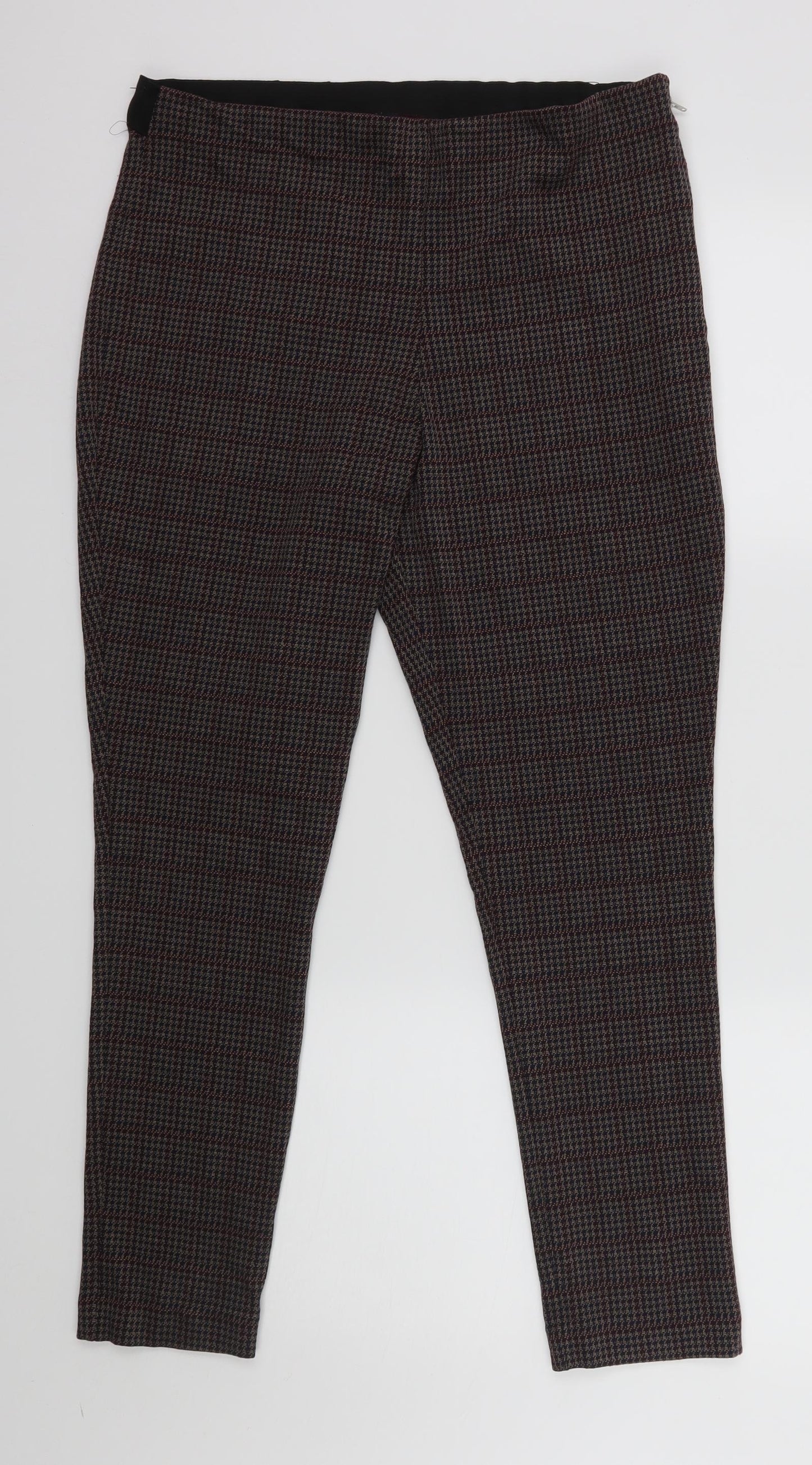 French Connection Womens Red Check  Dress Pants Trousers Size XL L26 in