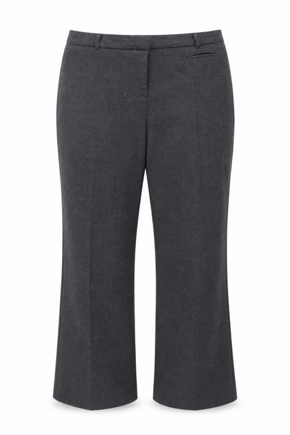 Front view of Soon women’s grey trousers, size UK 14, 28-inch leg