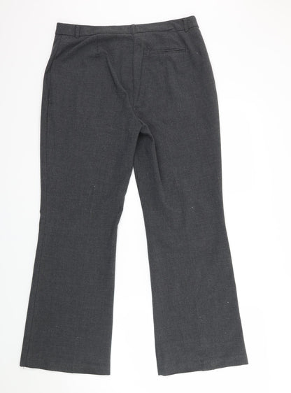 Back view of Soon women’s grey trousers, size UK 14, 28-inch leg