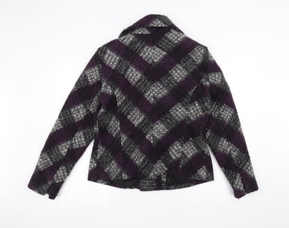 Back view of Oscar B women’s purple jacket, size UK 12
