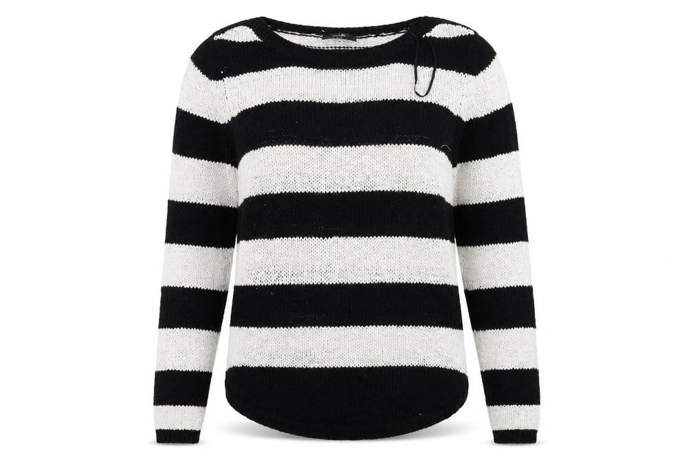 Wallis Womens White Striped Knit Pullover Jumper Size S