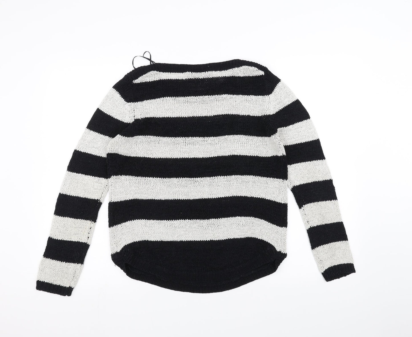 Wallis Womens White Striped Knit Pullover Jumper Size S