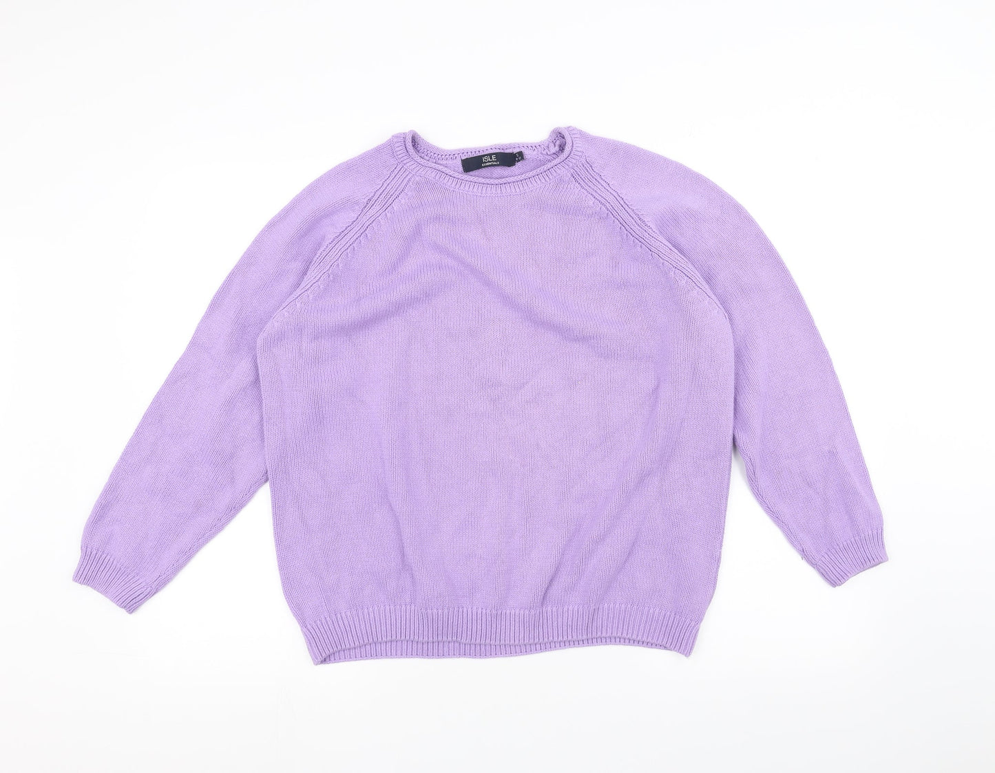 ISLE Womens Purple  Knit Pullover Jumper Size S