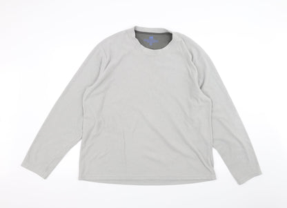 Front view of Easy women’s grey jumper, size 2XL