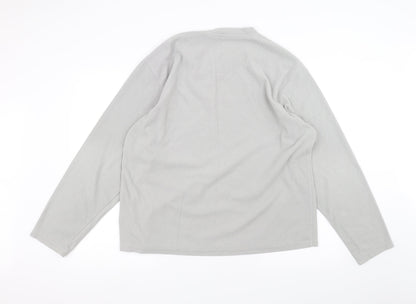 Back view of Easy women’s grey jumper, size 2XL