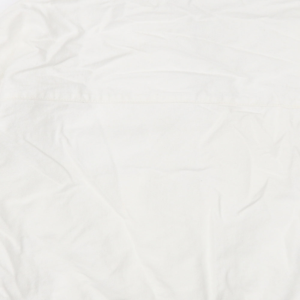 Boohoo Womens White   Overcoat Jacket Size 8