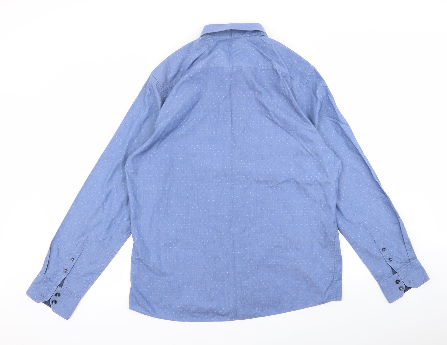 George Mens Blue    Button-Up Size L