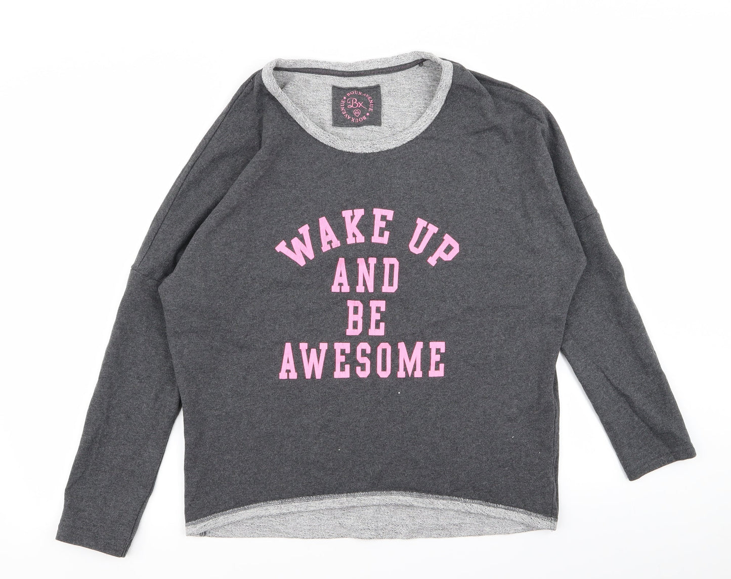 boux Womens Grey   Pullover Jumper Size 8  - wake up and be awesome