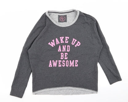 boux Womens Grey   Pullover Jumper Size 8  - wake up and be awesome