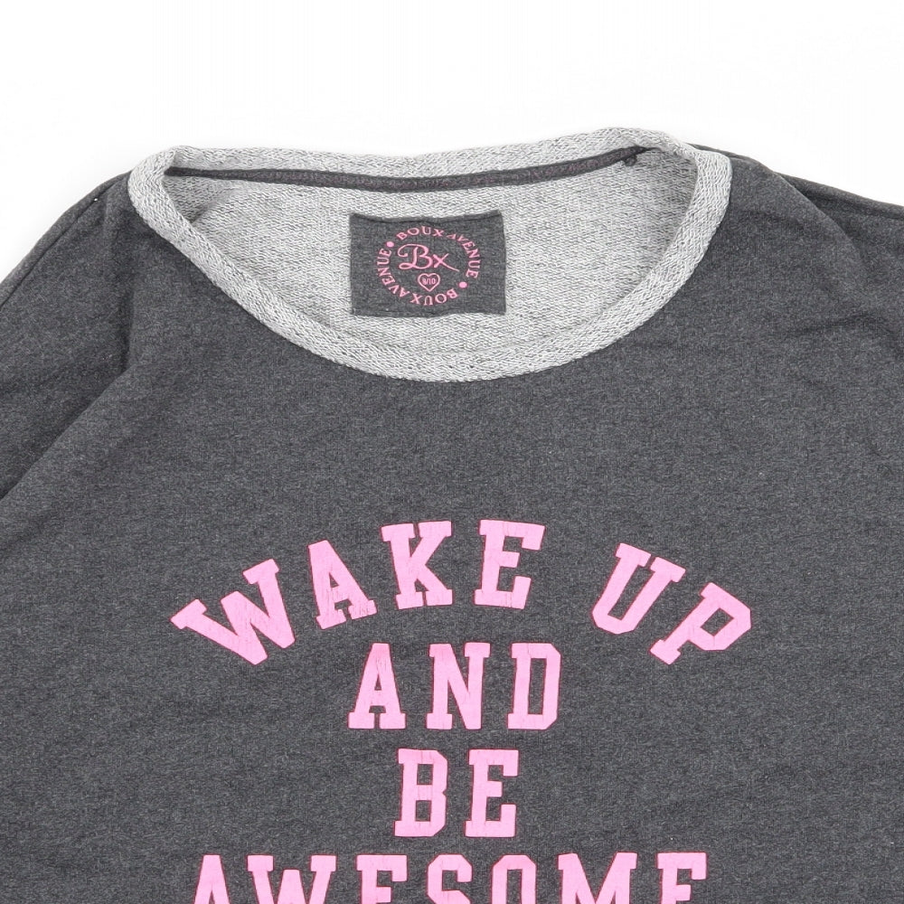 boux Womens Grey   Pullover Jumper Size 8  - wake up and be awesome