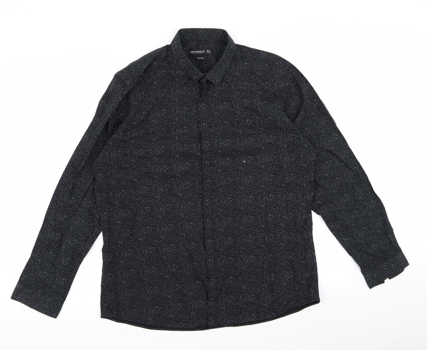 priamrk Womens Black   Basic Button-Up Size 14