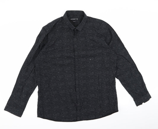 priamrk Womens Black   Basic Button-Up Size 14