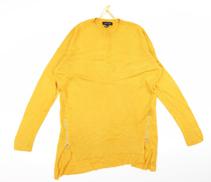 Preloved New Look Womens Yellow   Cardigan Jumper Size 6 - Front
