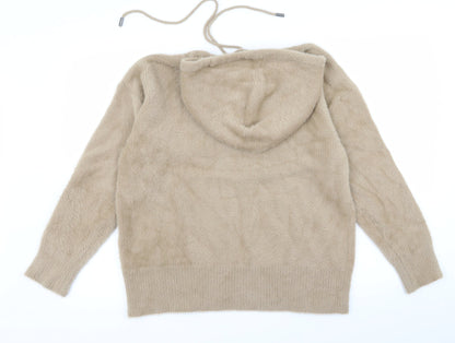 Preloved George Womens Beige   Pullover Hoodie Size L - Back