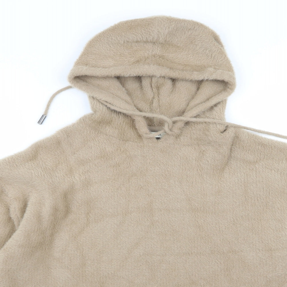 George Womens Beige   Pullover Hoodie Size L