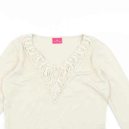Preloved Together Womens Beige   Pullover Jumper Size XS - Detail