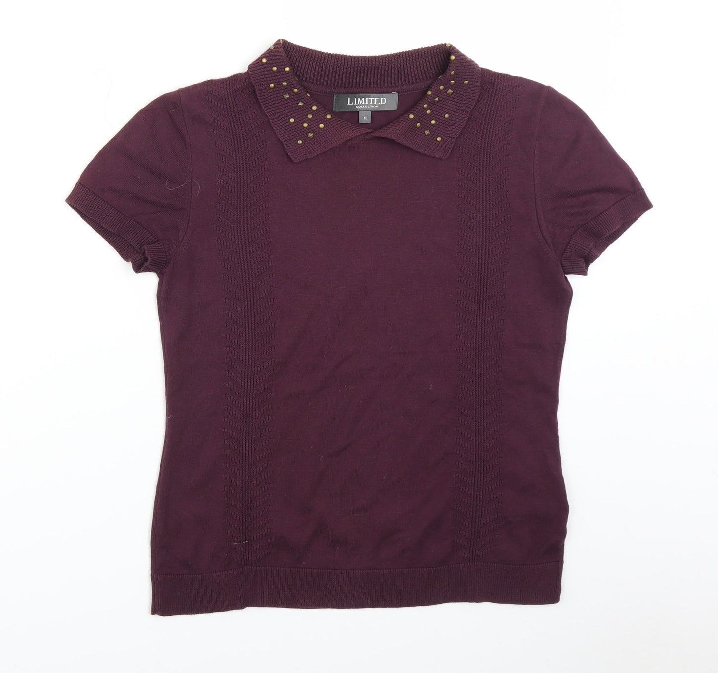 LIMITED Womens Purple   Basic T-Shirt Size 10