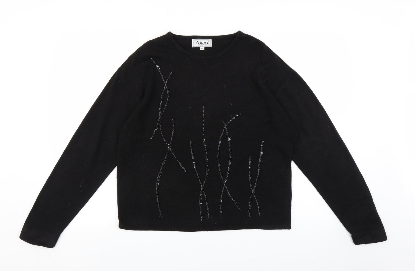 Akal Womens Black   Pullover Jumper Size M