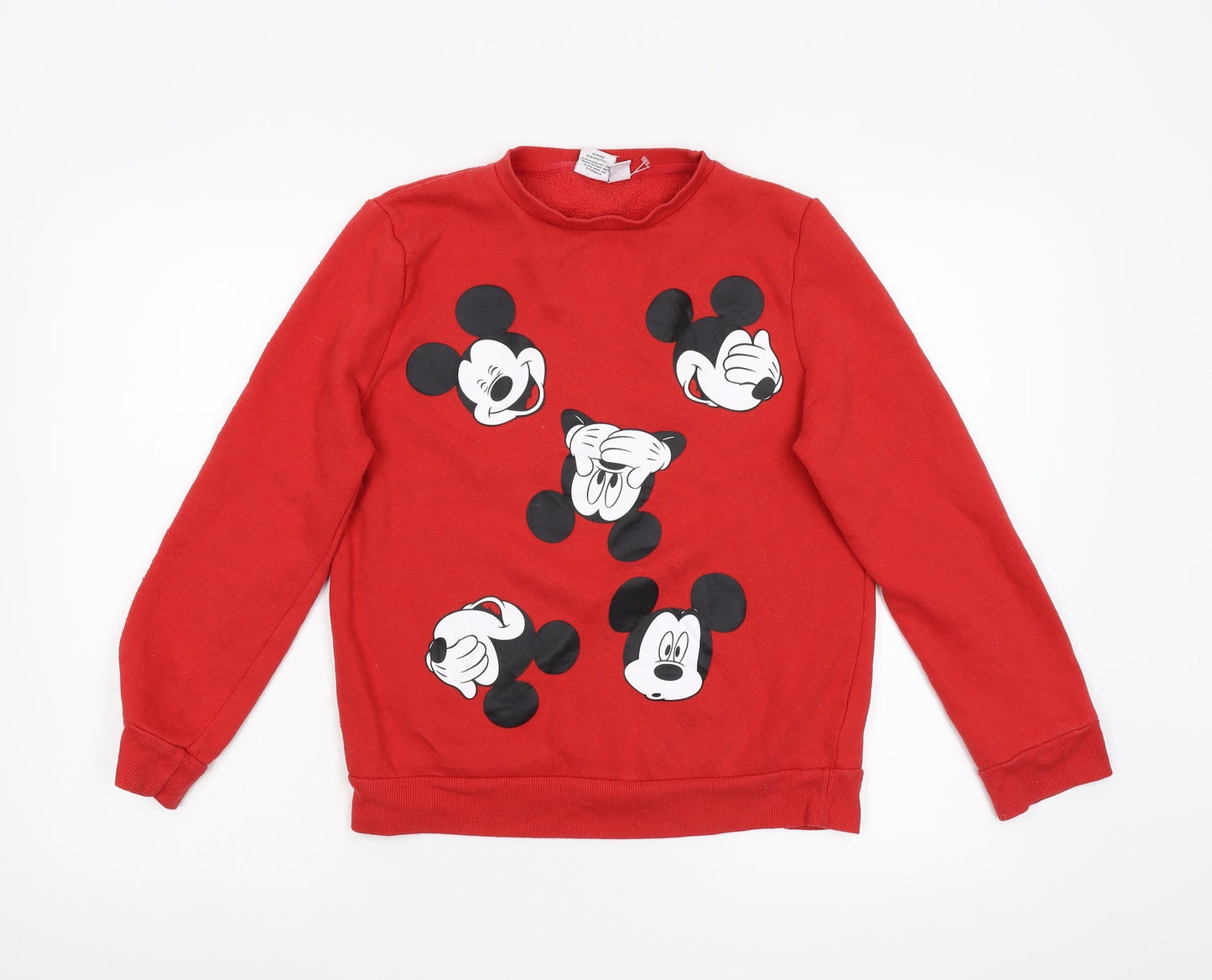 Primark Womens Red  Fleece Pullover Sweatshirt Size S