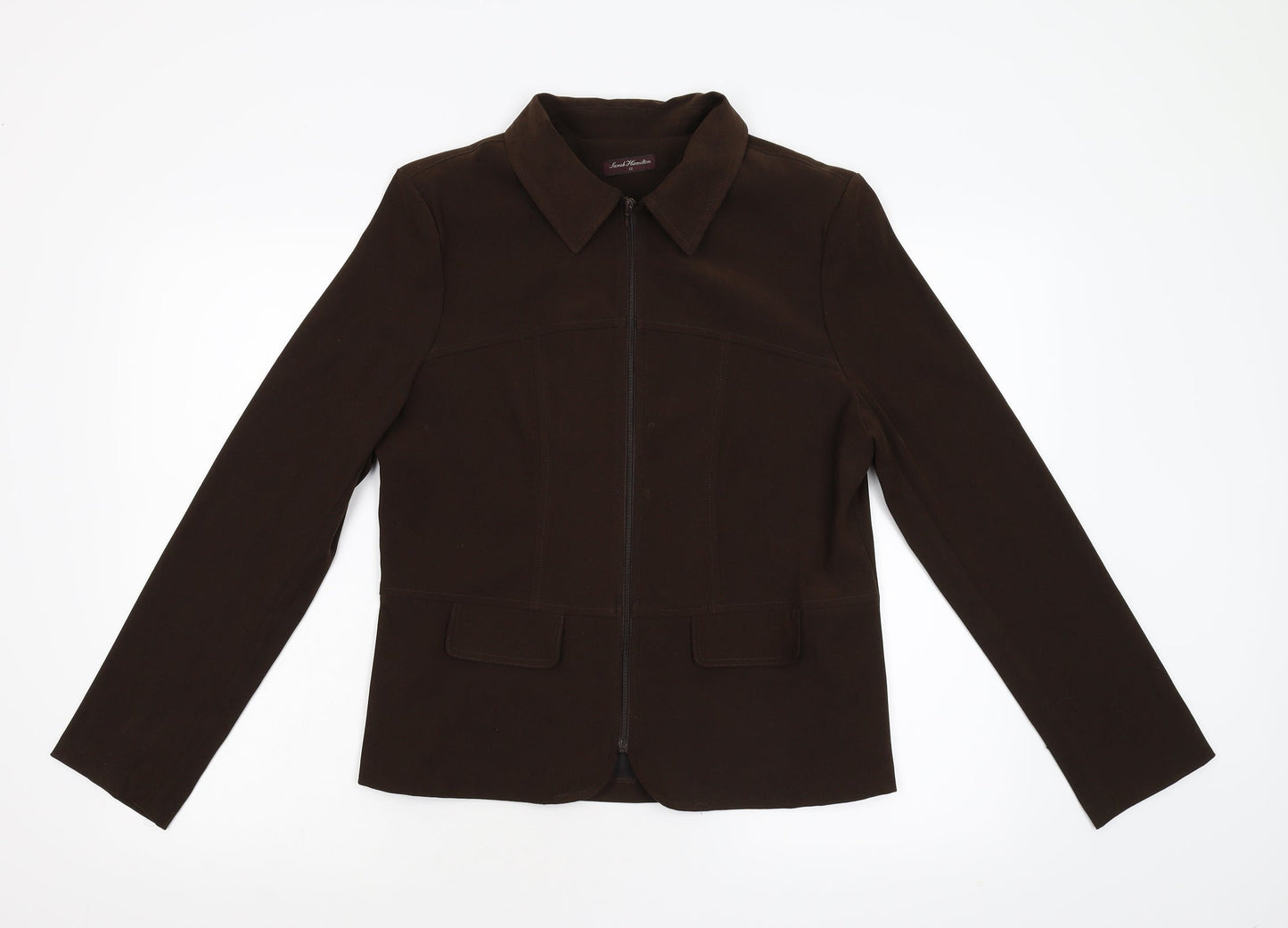 Sarah Hamilton Womens Brown   Jacket  Size 12