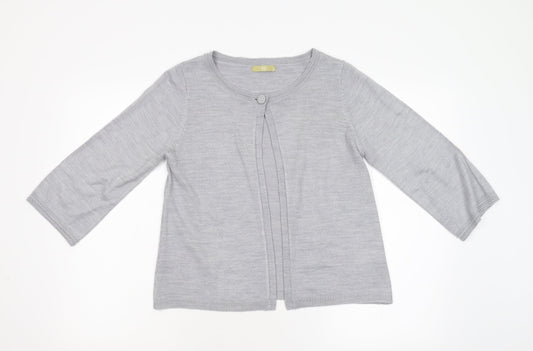 TU Womens Grey  Knit Cardigan Jumper Size 10