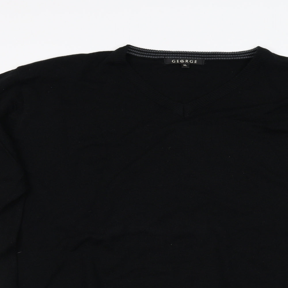 George Mens Black  Knit Pullover Jumper Size XL