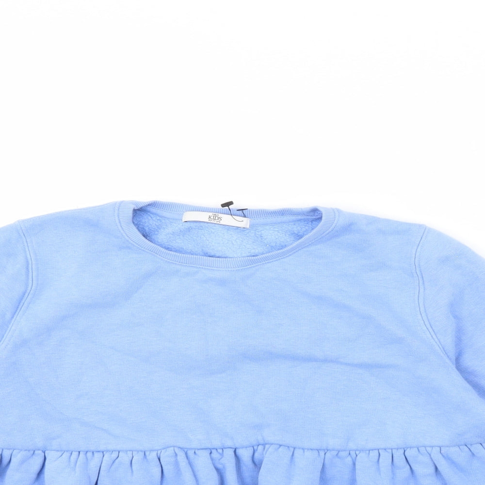 M&S Girls Blue   Pullover Jumper Size 10 Years
