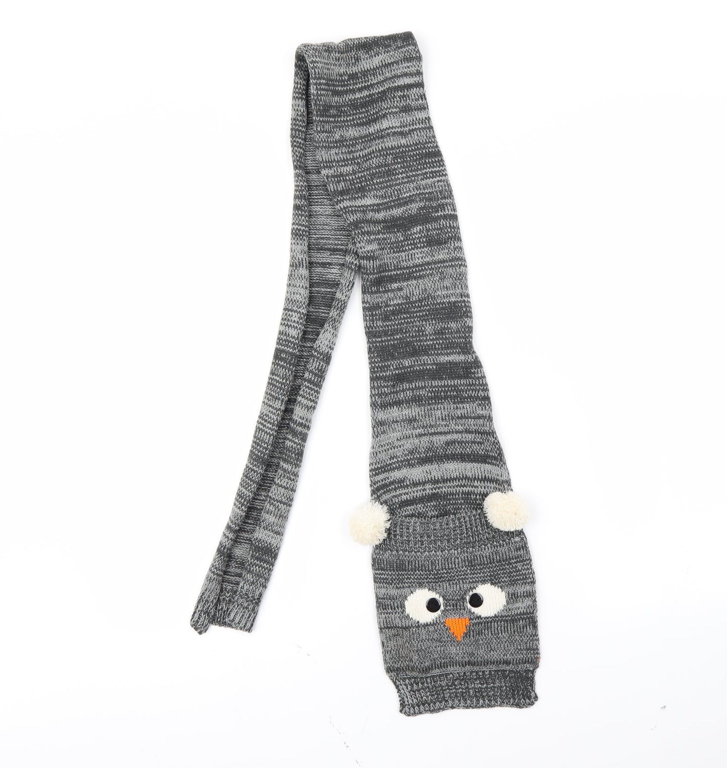 Preworn Boys Grey Striped  Scarf  One Size