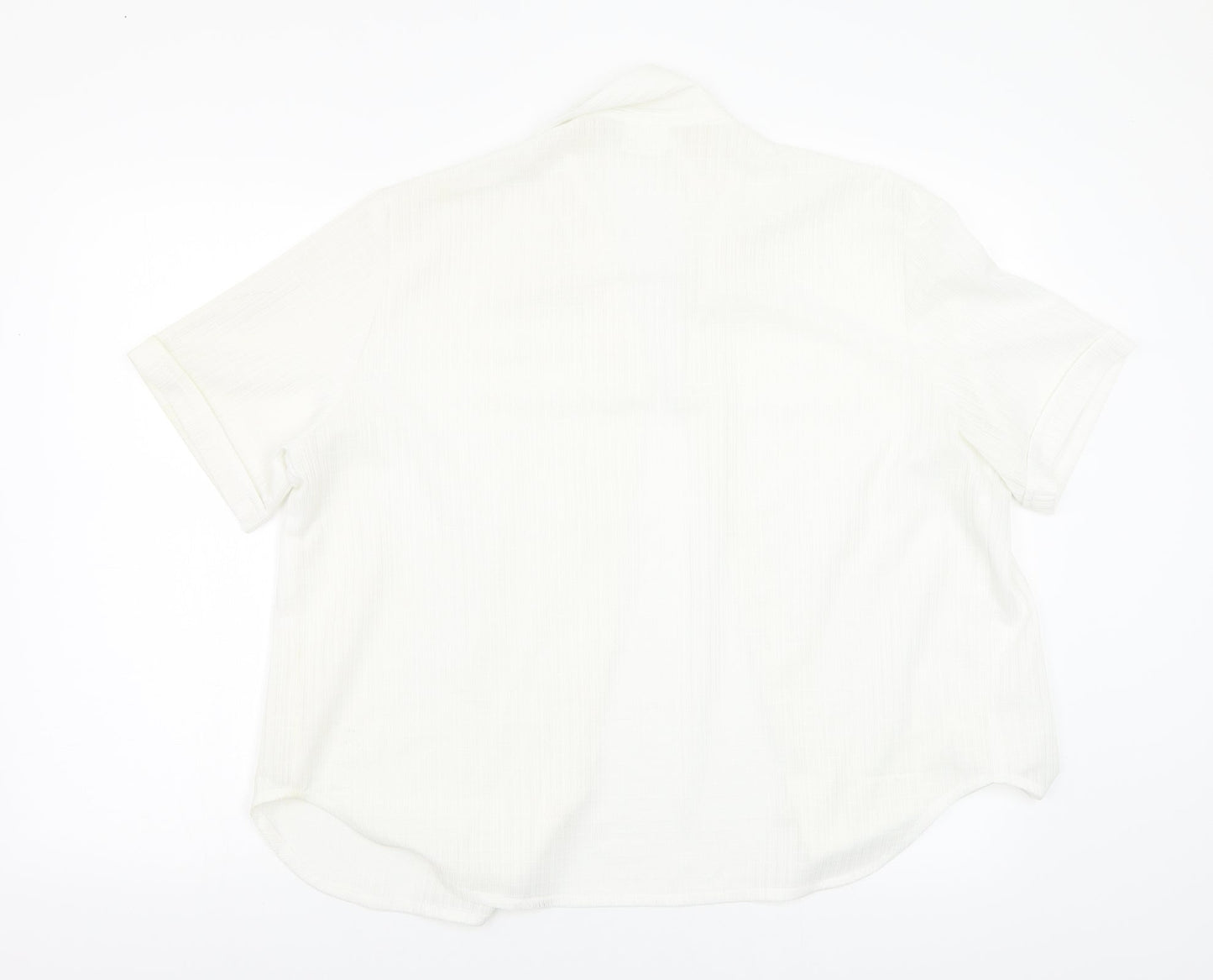 Preworn Womens White   Basic Blouse Size L