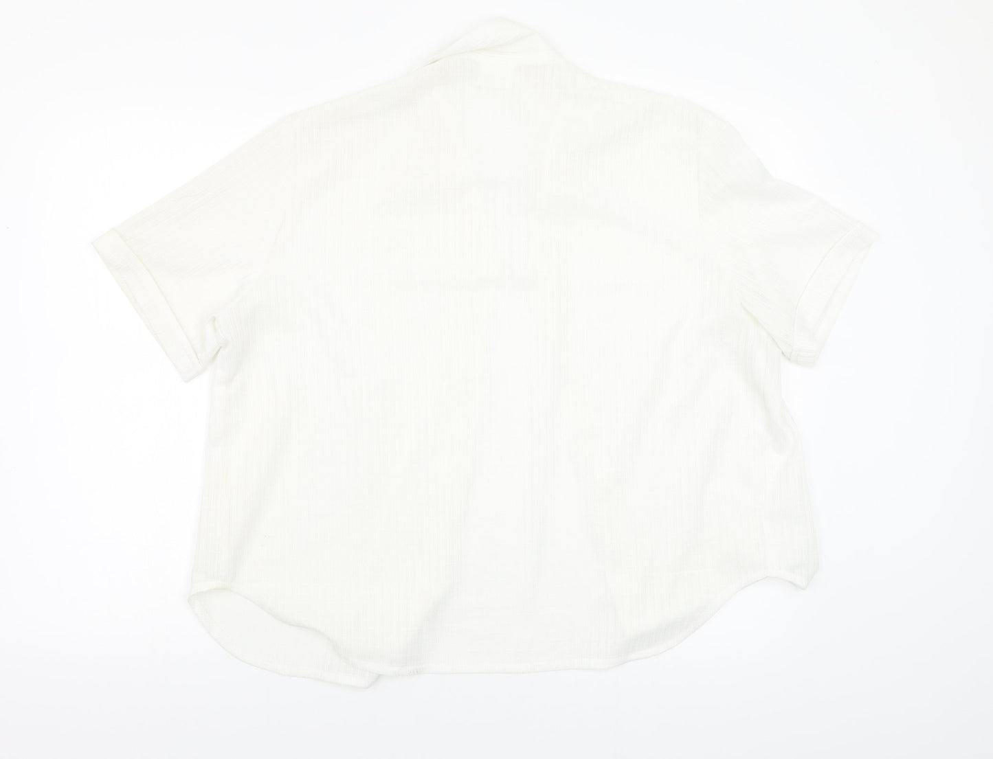 Preworn Womens White   Basic Blouse Size L