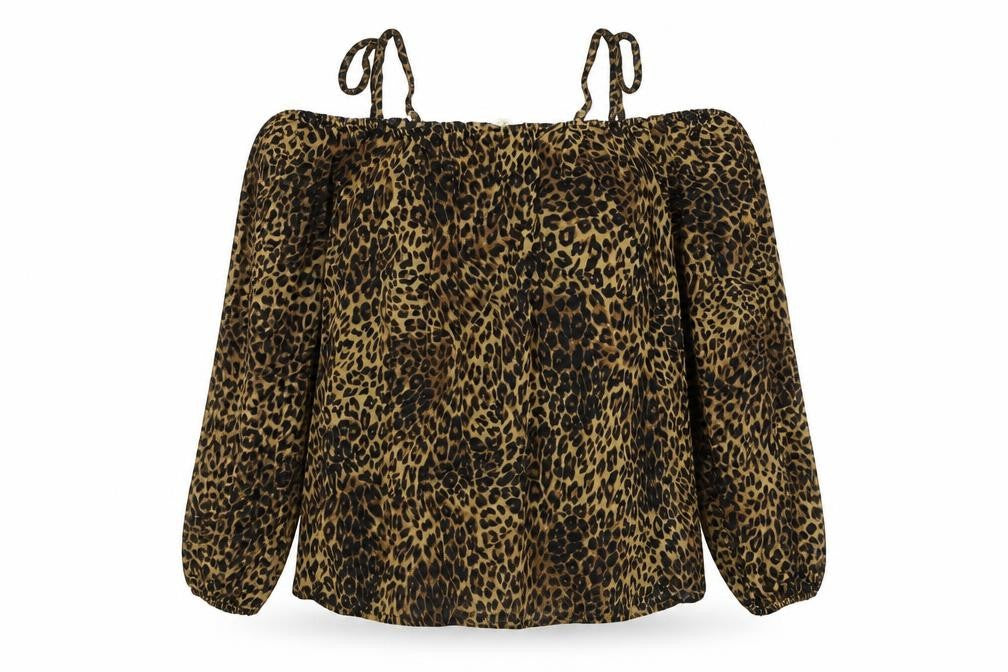 River Island Womens Orange Animal Print  Basic Blouse Size 10
