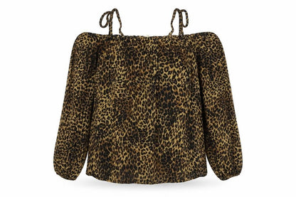 River Island Womens Orange Animal Print  Basic Blouse Size 10
