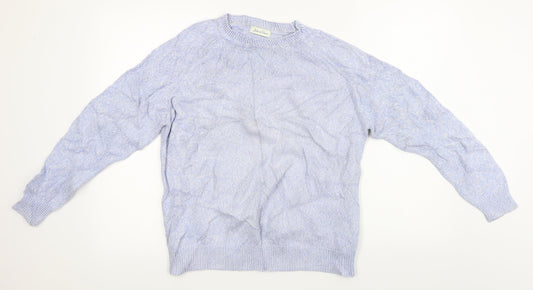 joie de vivre Mens Blue  Knit Pullover Jumper Size M