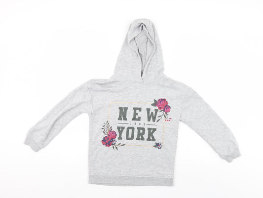 Primark Girls Grey   Pullover Hoodie Size 9-10 Years