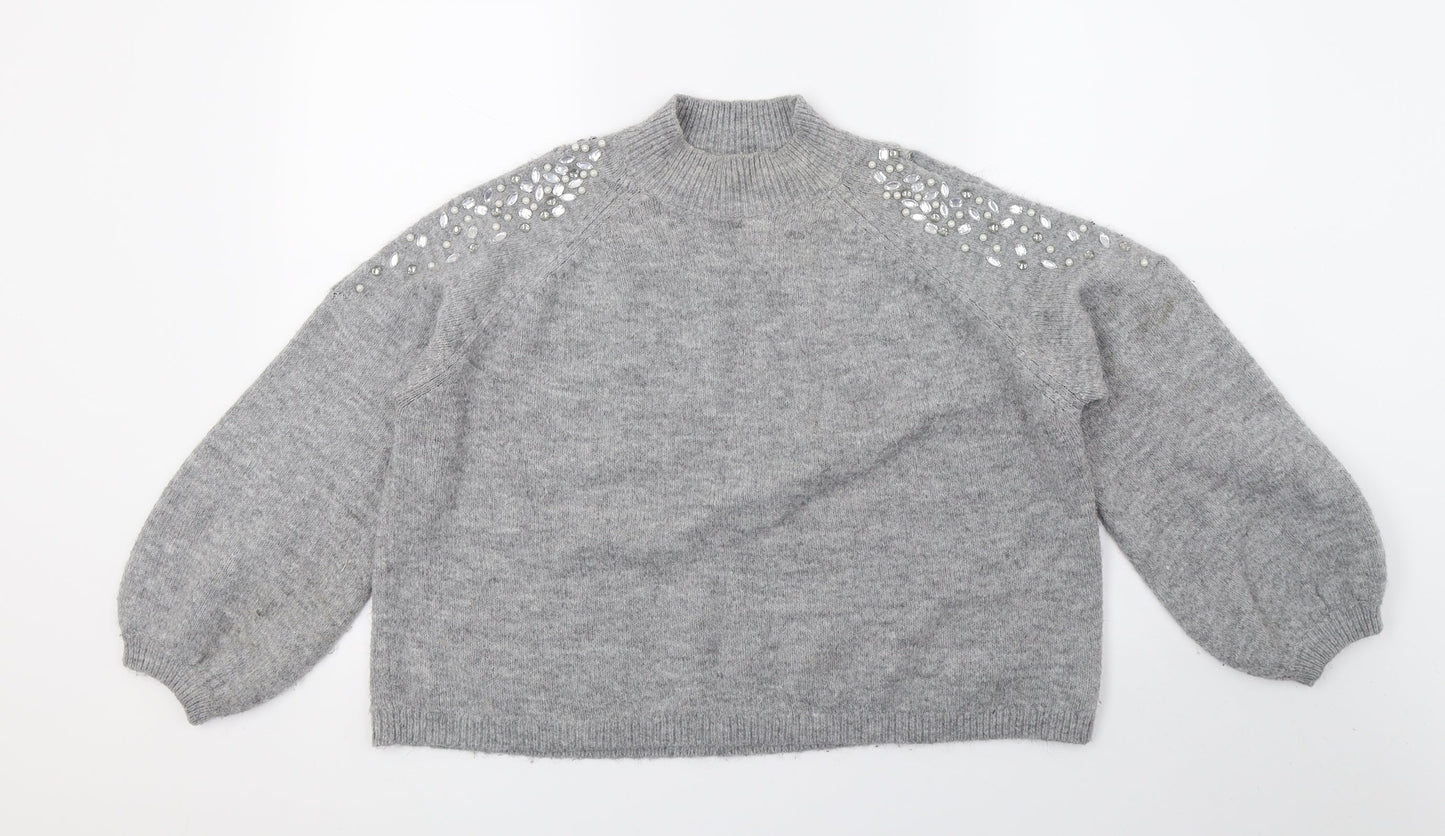George Womens Grey  Knit Pullover Jumper Size 14