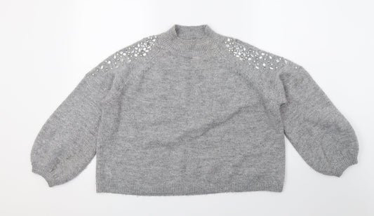 George Womens Grey  Knit Pullover Jumper Size 14