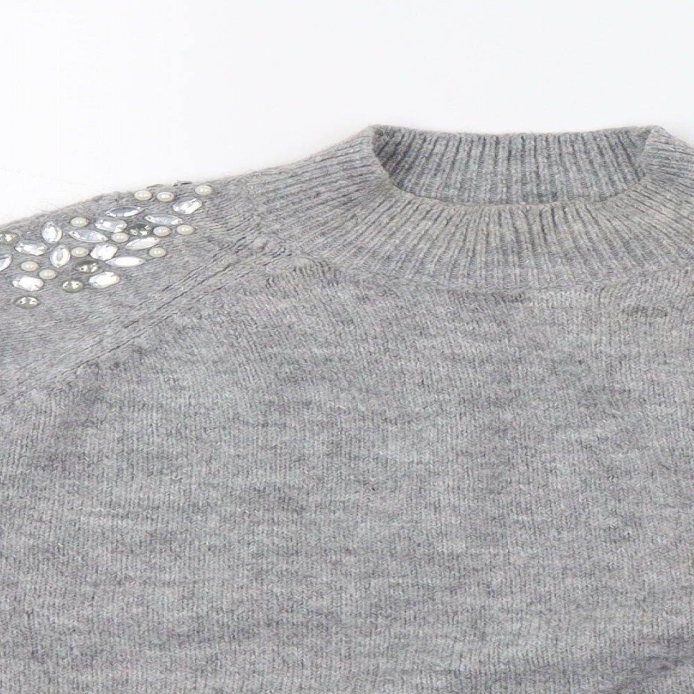 George Womens Grey  Knit Pullover Jumper Size 14
