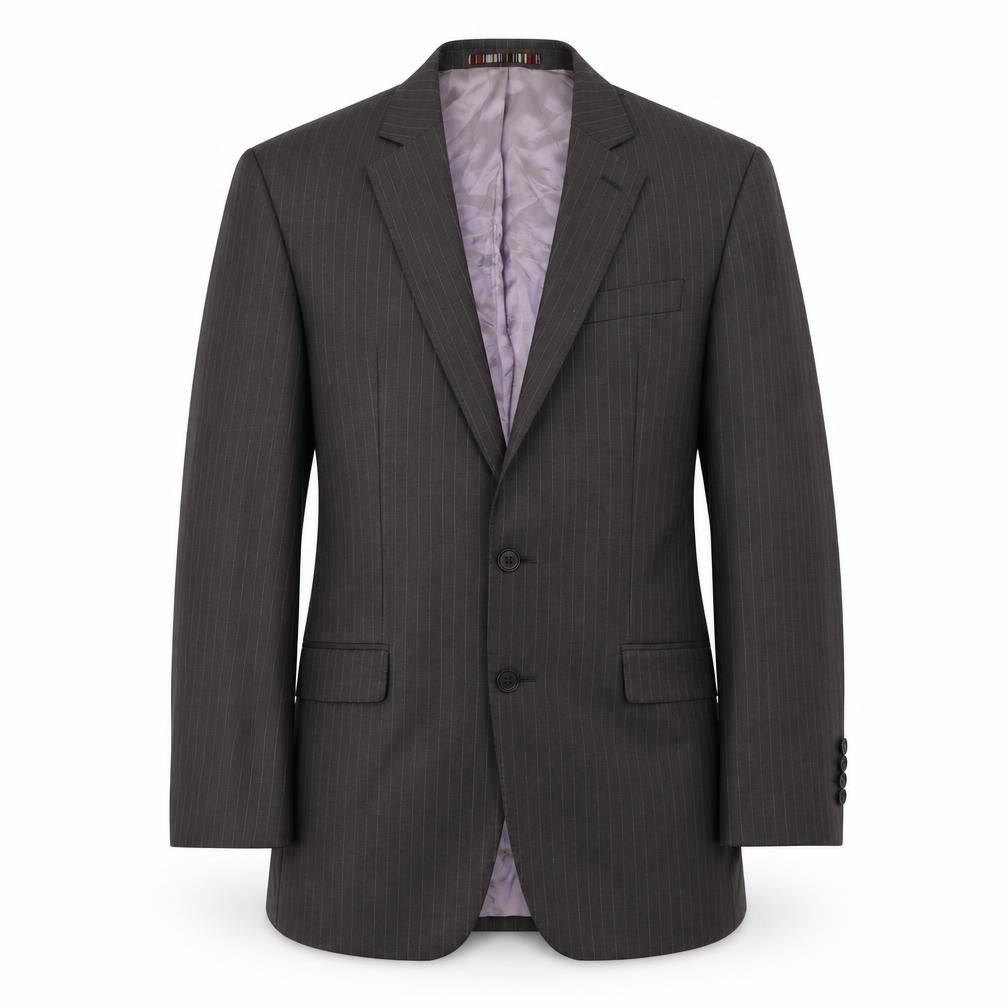 River Island Mens Grey Striped  Jacket Suit Jacket Size M