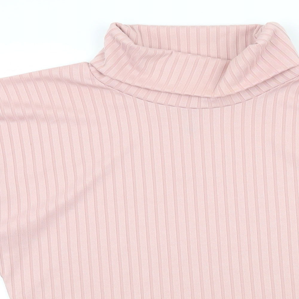 Nasty Gal Womens Pink  Jersey Basic T-Shirt Size 6