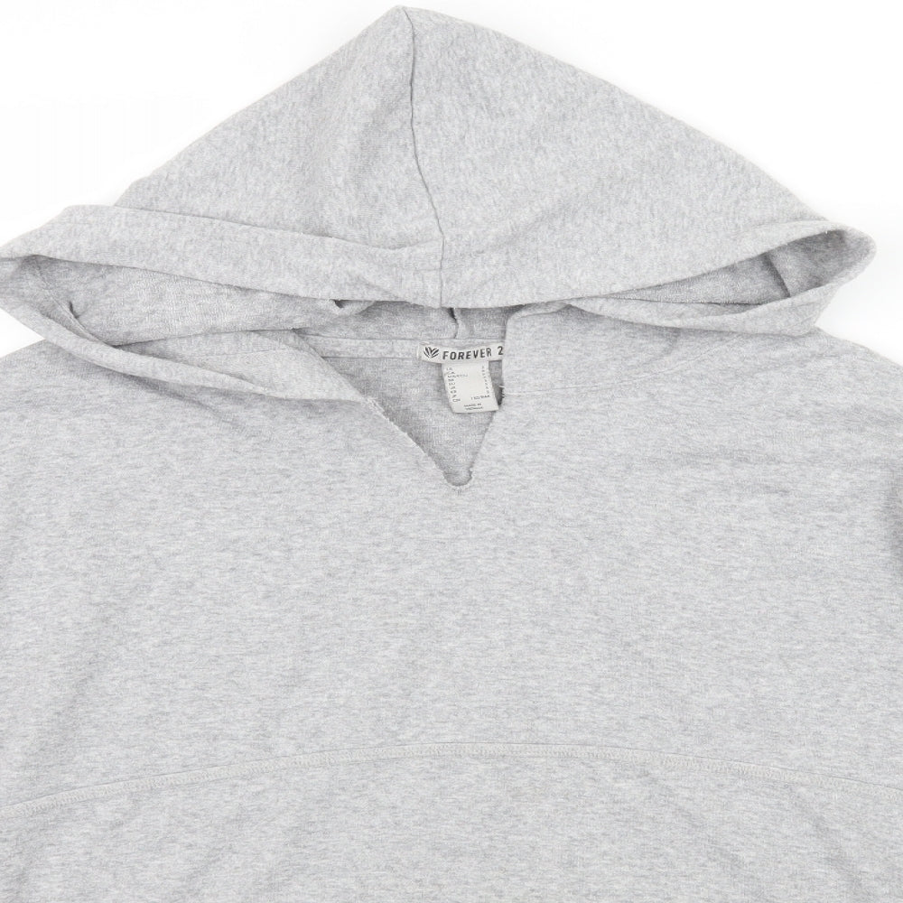 FOREVER 21 Womens Grey  Jacquard Pullover Hoodie Size S