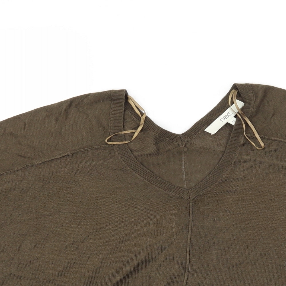 NEXT Womens Green  Knit Basic T-Shirt Size XS
