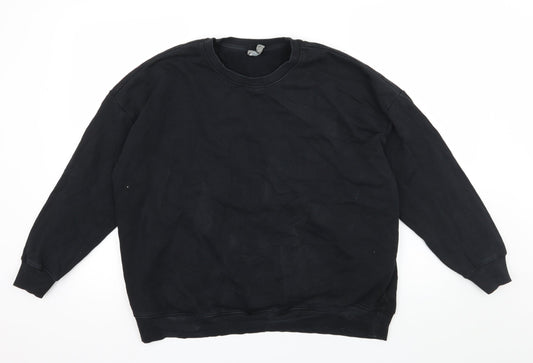 ASOS Womens Black  Jersey Pullover Sweatshirt Size 18