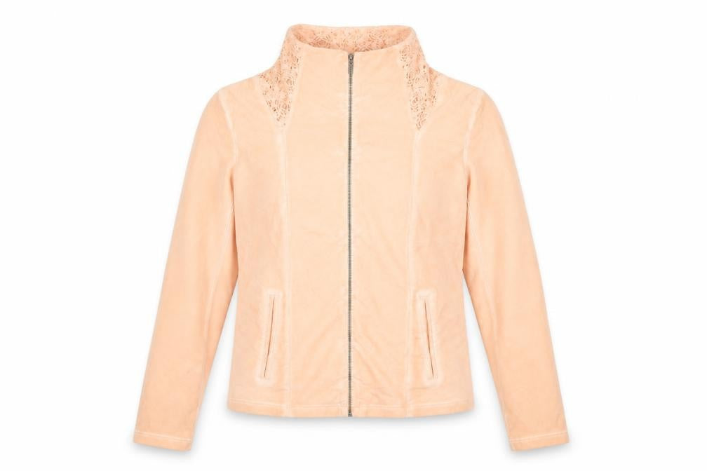 Yest Womens Orange  Jersey Full Zip Sweatshirt Size 10  - lace detail on back