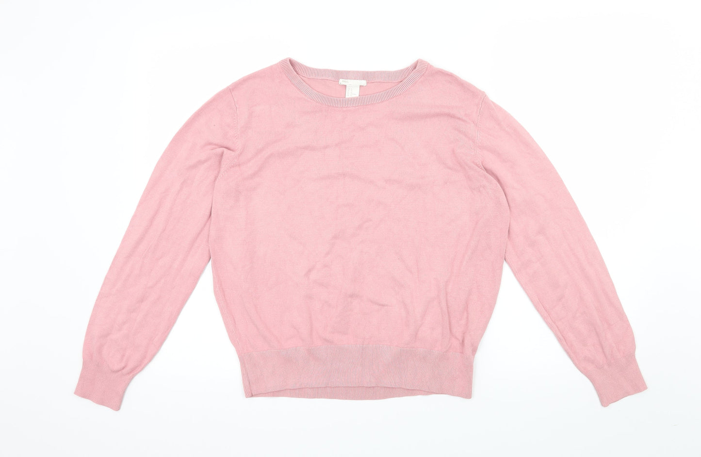 H&M Womens Pink  Knit Pullover Jumper Size 10