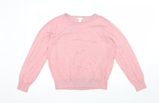 H&M Womens Pink  Knit Pullover Jumper Size 10