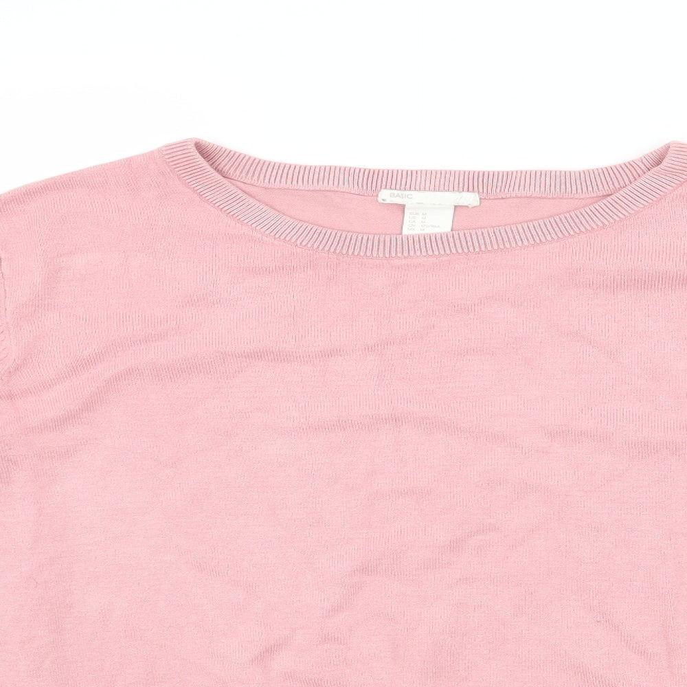 H&M Womens Pink  Knit Pullover Jumper Size 10