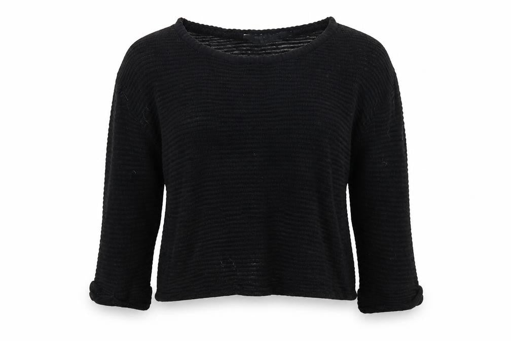 New Look Girls Black  Knit Basic T-Shirt Size 9 Years